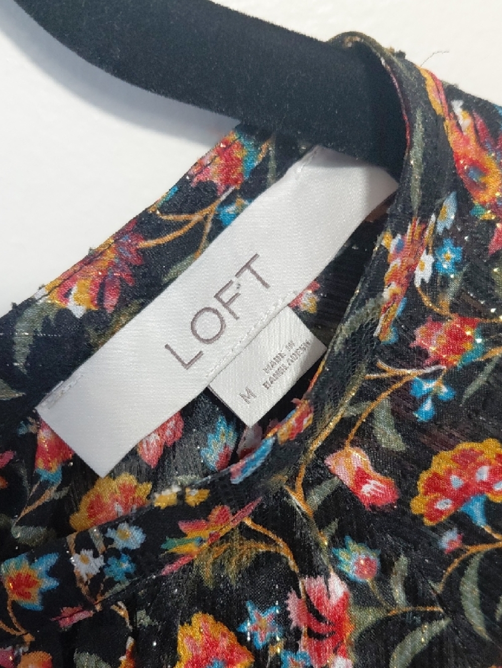 🔴 LOFT Floral Short Flutter Sleeve Blouse - Picture 3 of 11